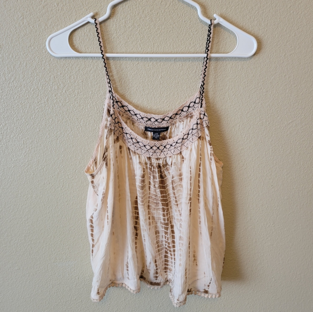 American Eagle Tie Dye Flowy Tank Top, L